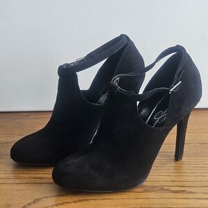 Jessica Simpson Women's Black Suede Leather Dress Shoes Sz 7.5